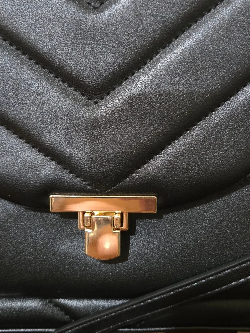 A New Day Black Quilted Chain-Accent Shoulder Bag